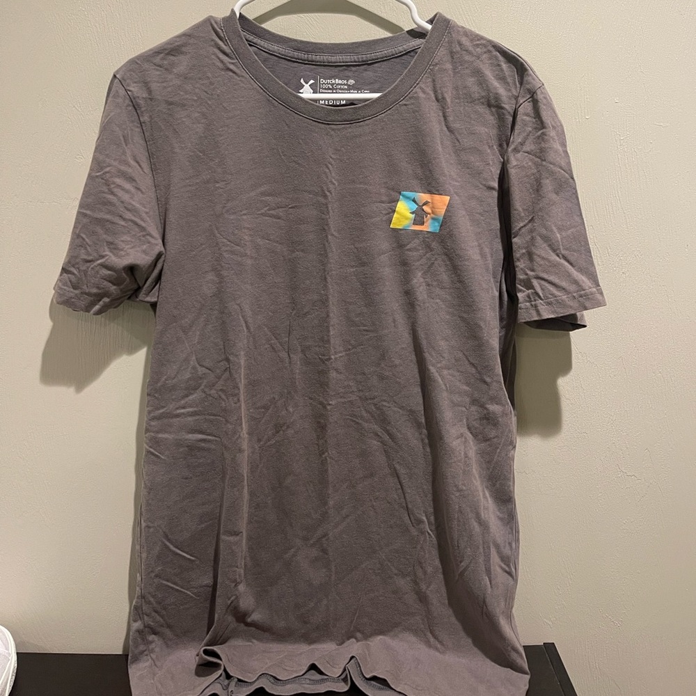 Dutch bros grey tee shirt